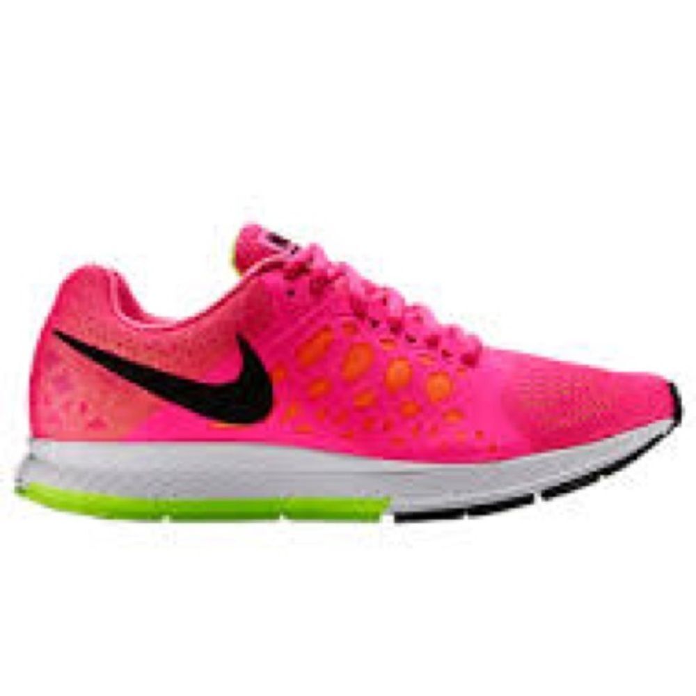 Nike Women's Size 9.5 Zoom Pegasus Running Shoes Bright Neon Pink Athletic Gym